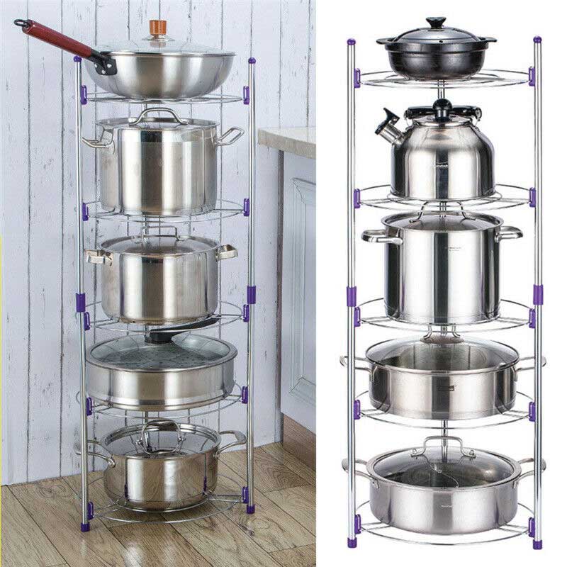 Super Pot Stand 5 Layer Kitchen Pot Organizer - Image 3