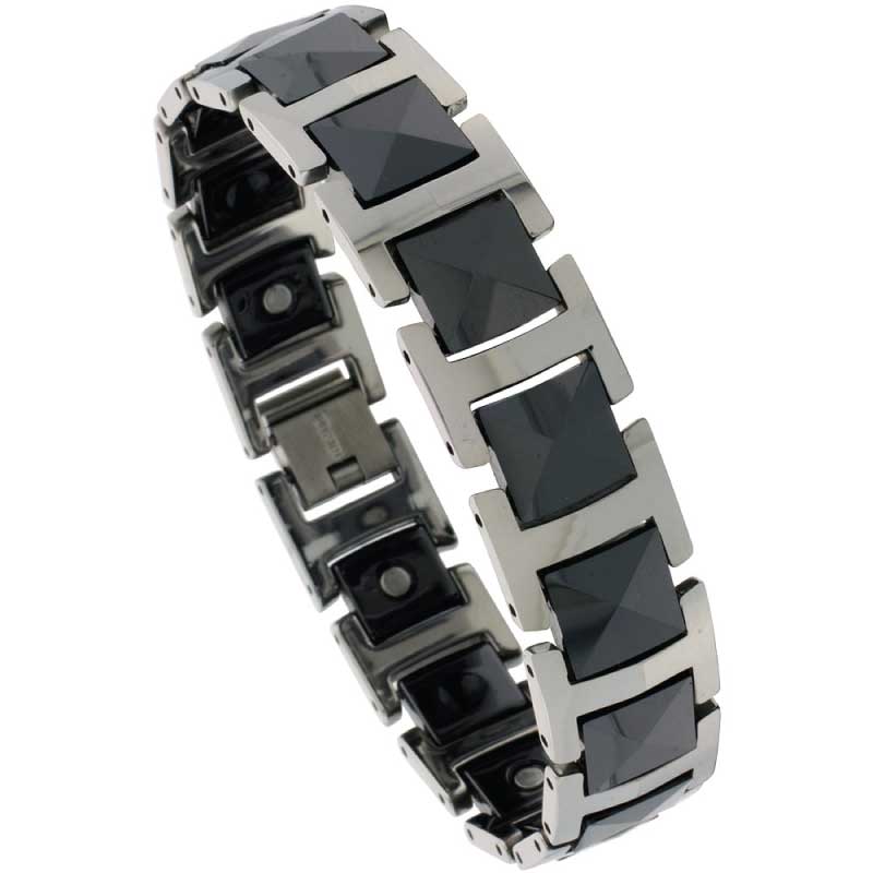 Ceramic Gold Tungsten Magnetic Therapy Bracelet 074 - Image 3