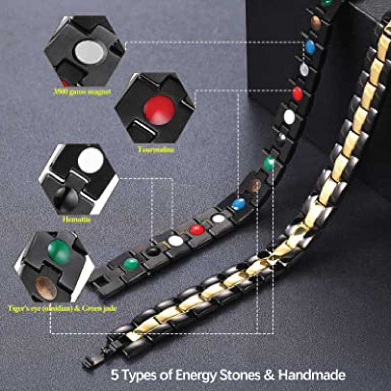 Titanium Magnetic Bracelet Double Row 4 Element - Image 4
